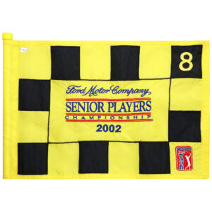 PGA TOUR Event-Used #8 Checkered Pin Flag from The SENIOR PLAYERS Championship on July 11th to 14th 2002
