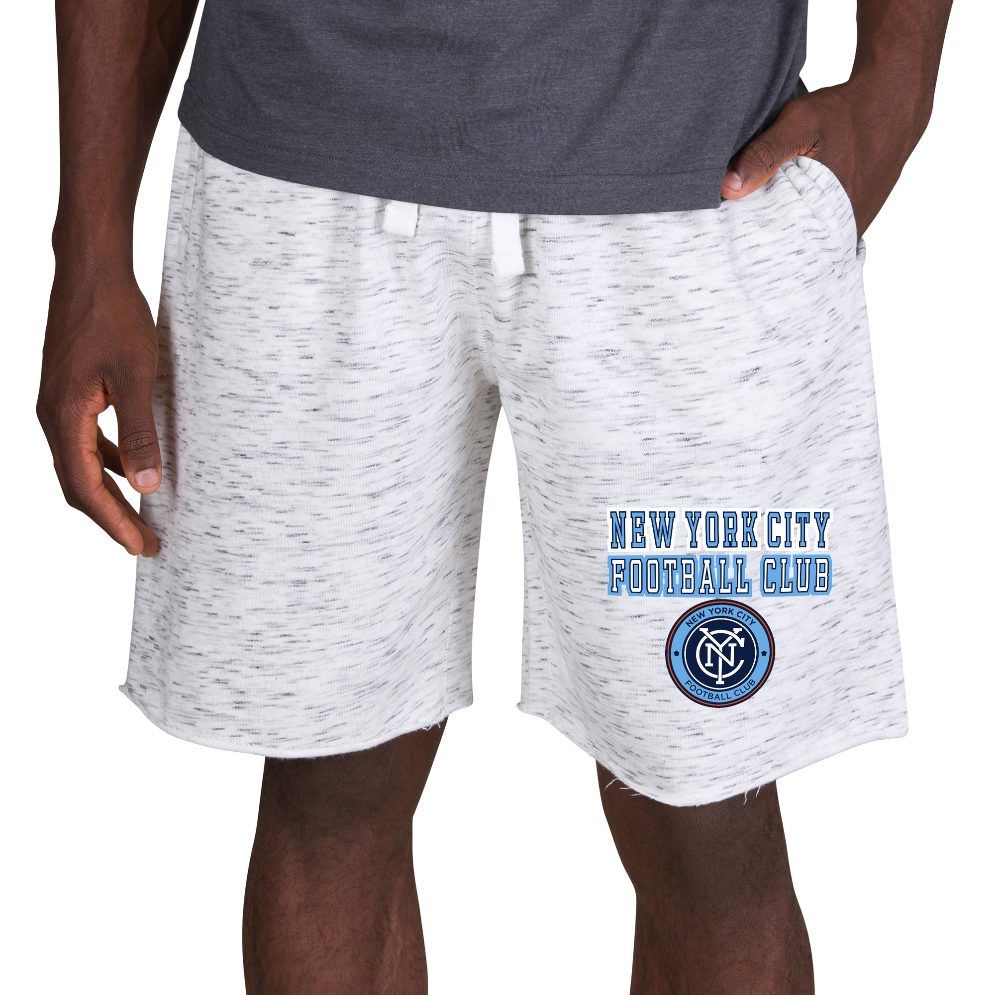 Men's Concepts Sport White New York City FC Alley Fleece Shorts