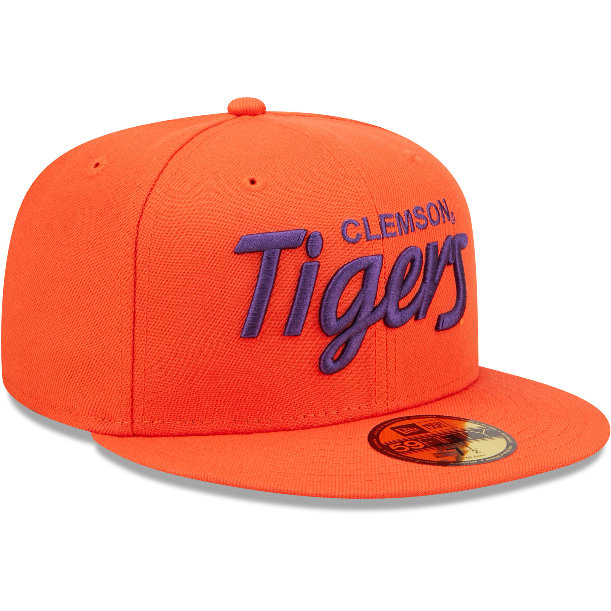 Men's New Era Orange Clemson Tigers Script Original 59FIFTY Fitted Hat - Image 4