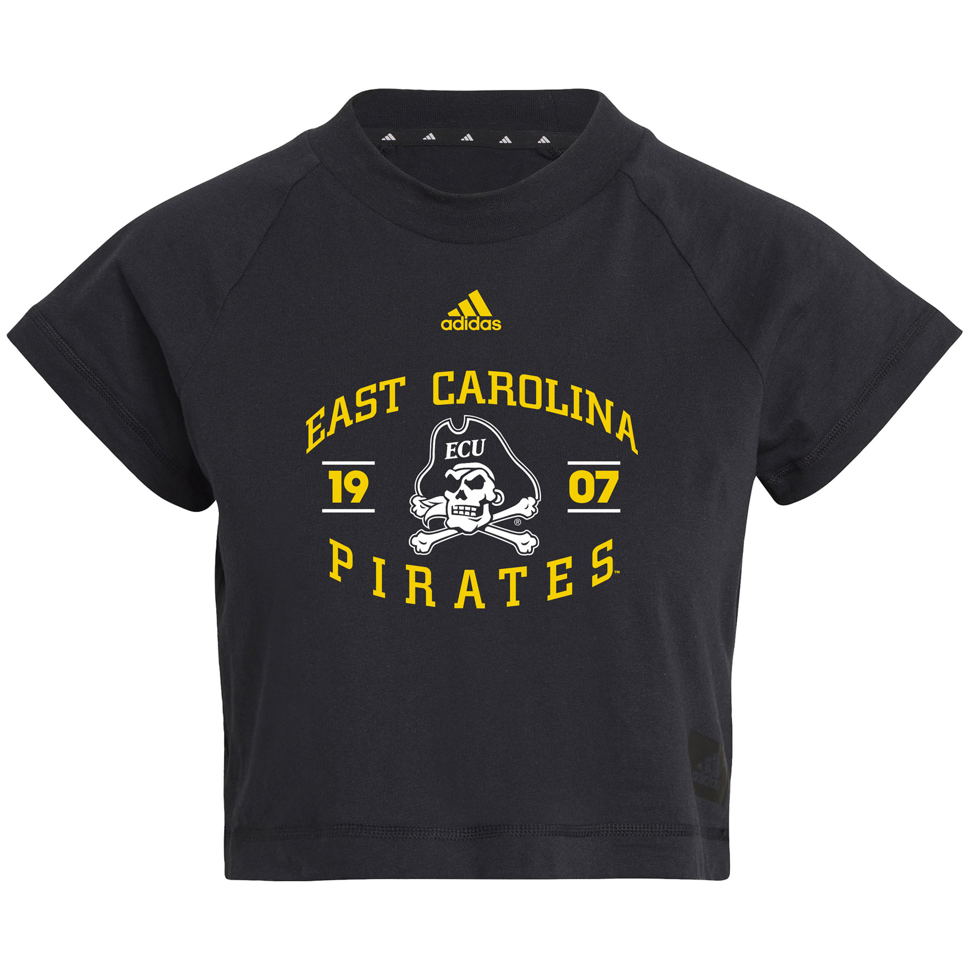 Women's adidas Black ECU Pirates Recycled Cropped T-Shirt - Image 6