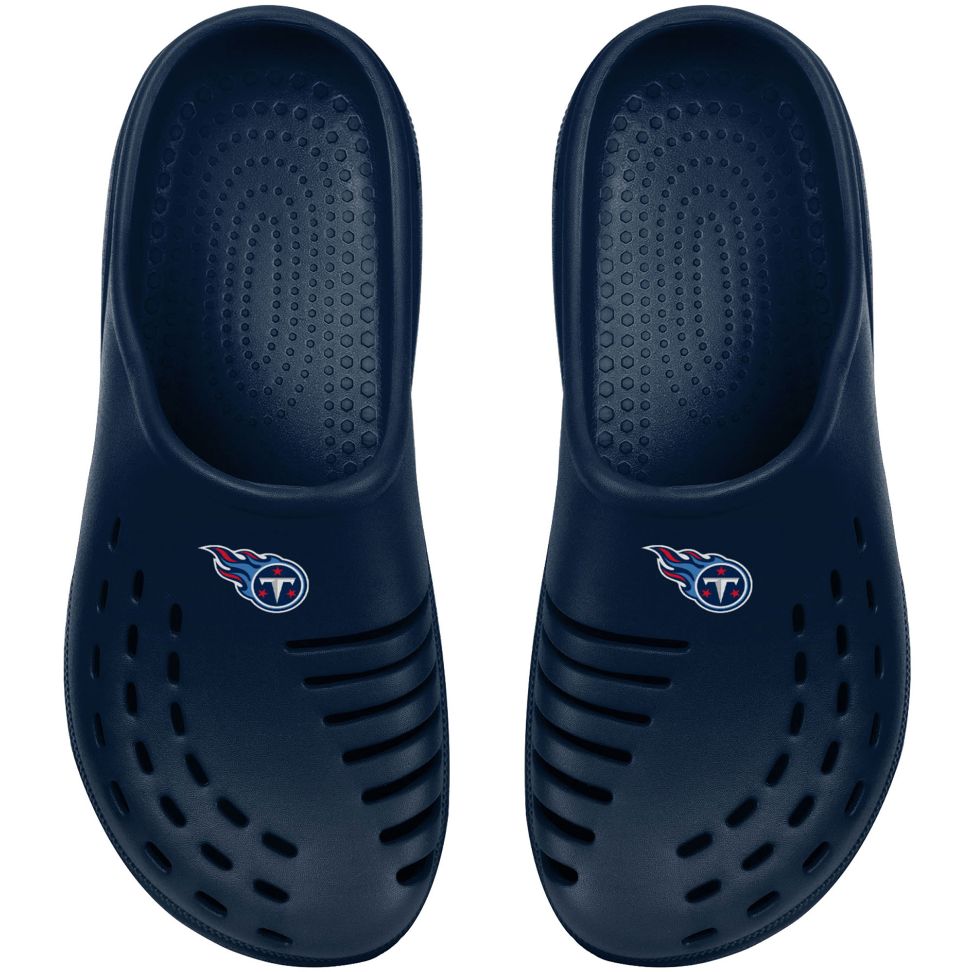 Youth FOCO Navy Tennessee Titans Sunny Day Clogs