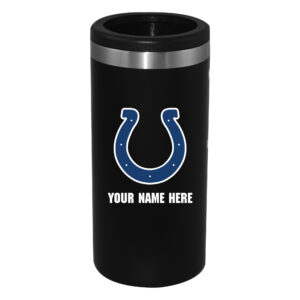 Black Indianapolis Colts 12oz. Personalized Slim Can Holder
