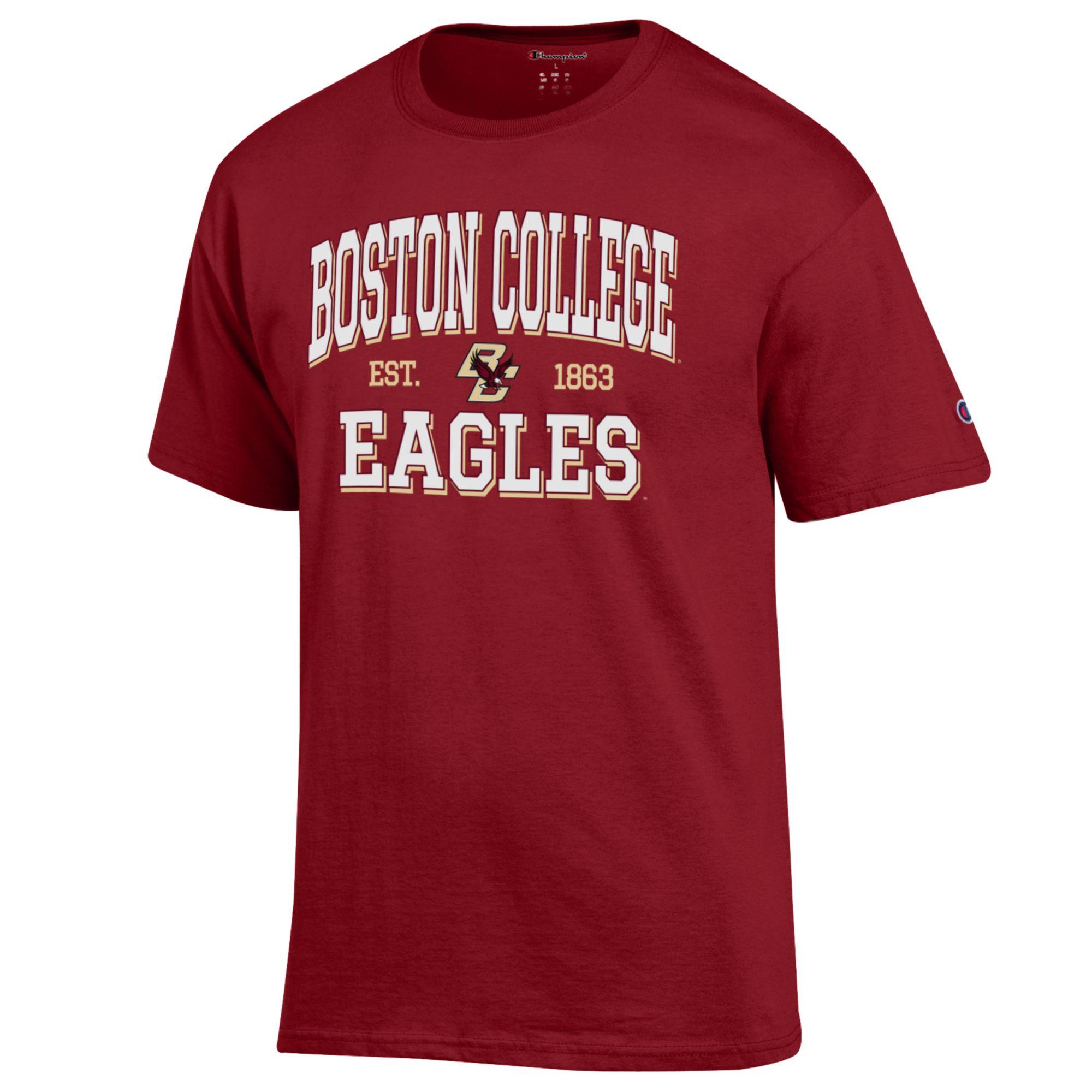 Men's Champion Maroon Boston College Eagles Est. Date Jersey T-Shirt - Image 10