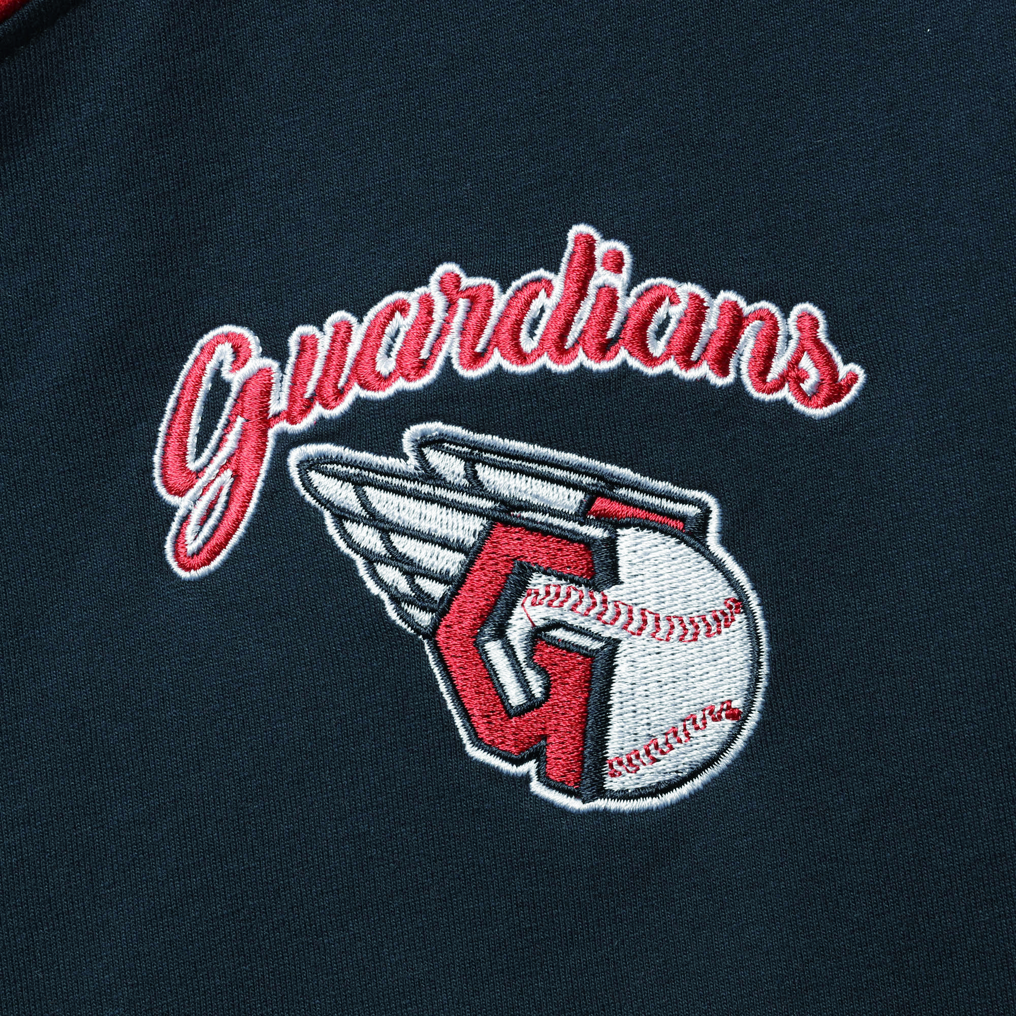 Women's FOCO Navy/Red Cleveland Guardians Color-Block Pullover Hoodie & Shorts Lounge Set - Image 13