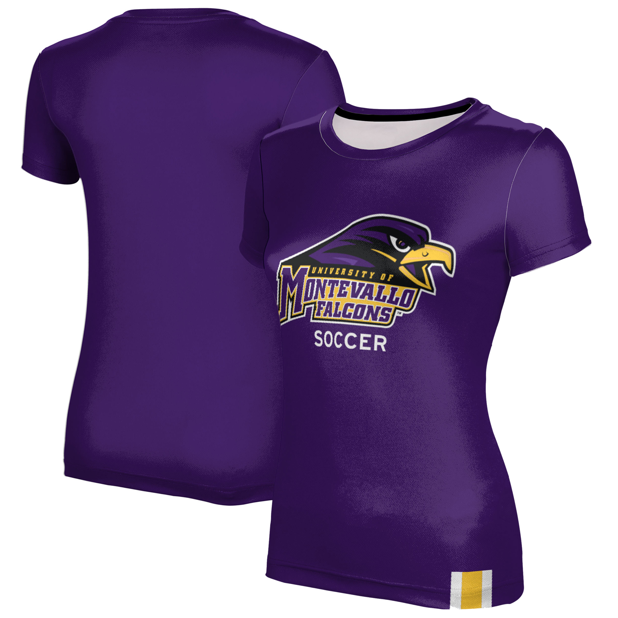 Women's Purple Montevallo Falcons Soccer T-Shirt - Image 5