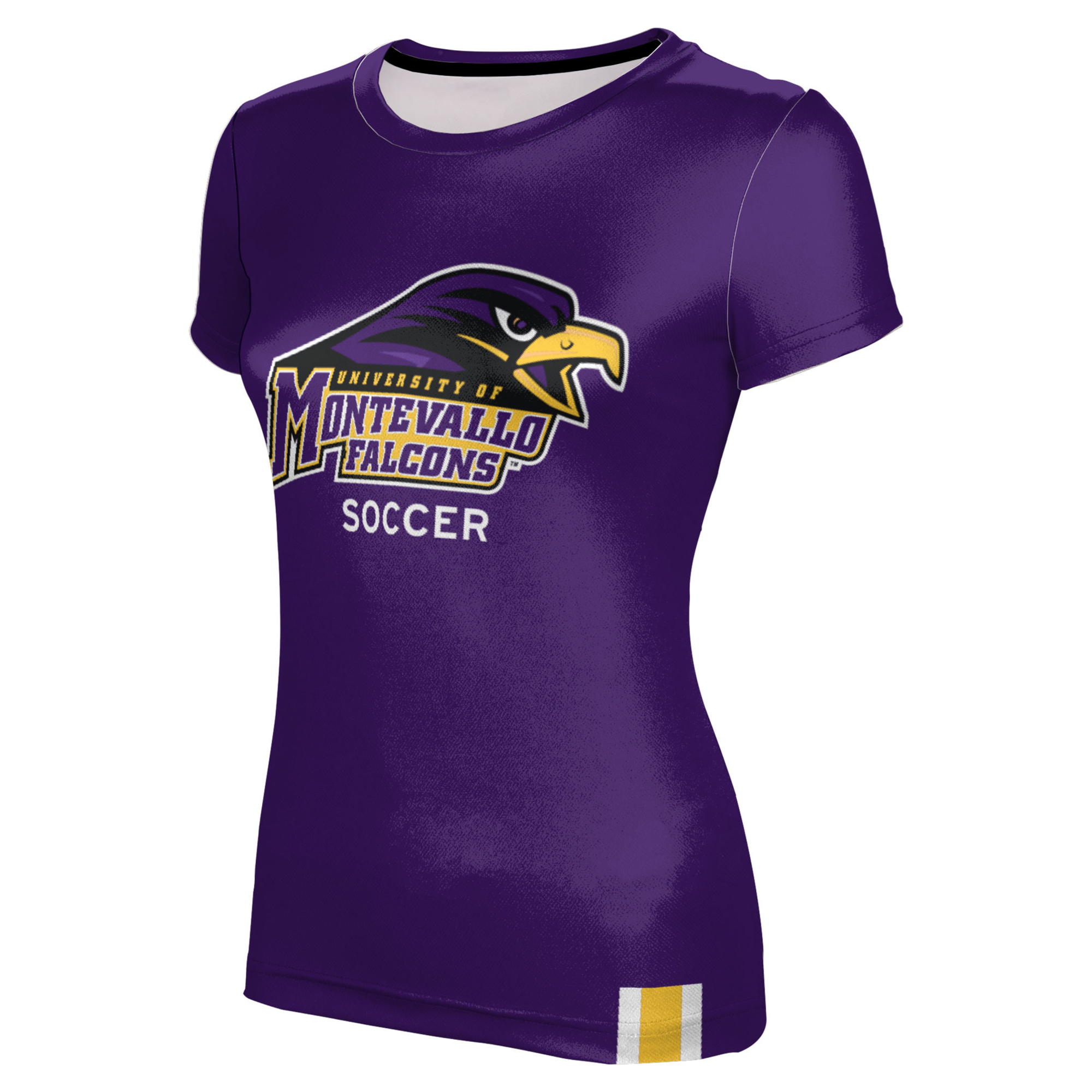 Women's Purple Montevallo Falcons Soccer T-Shirt - Image 6