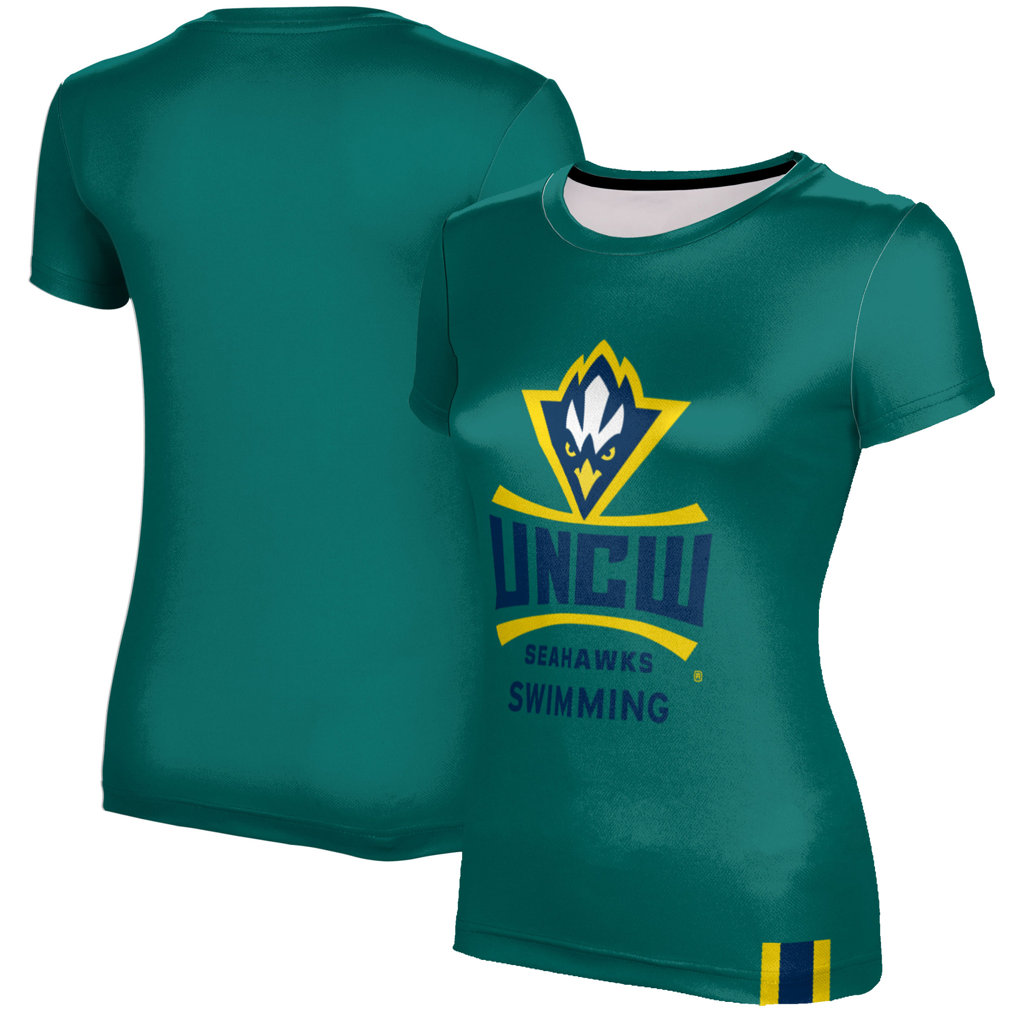 Women's Teal UNC Wilmington Seahawks Swimming T-Shirt