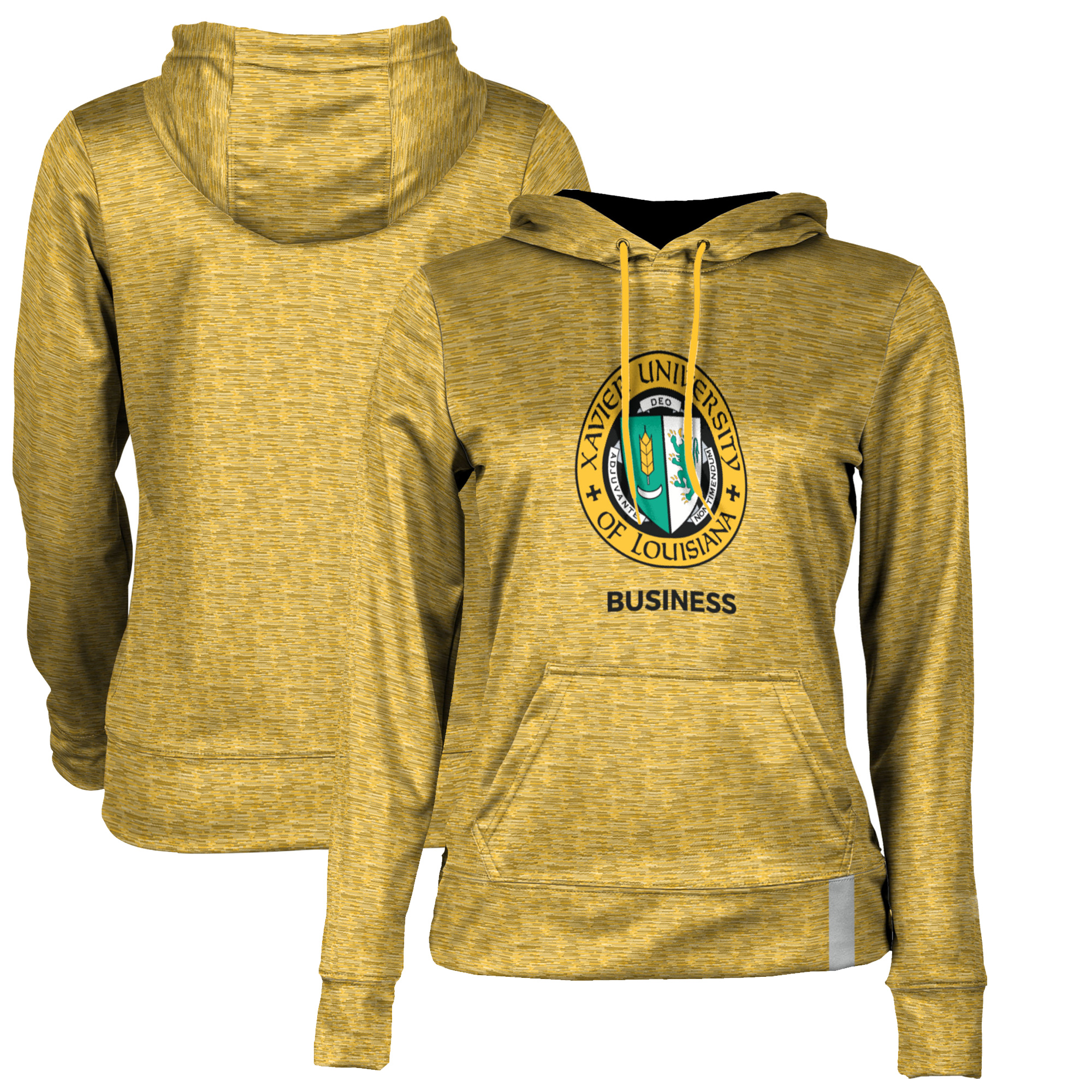Women's Gold XULA Gold Business Pullover Hoodie