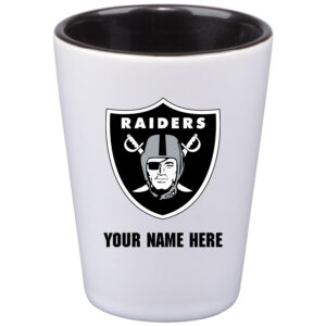 Las Vegas Raiders 2oz. Personalized Ceramic Shot Glass