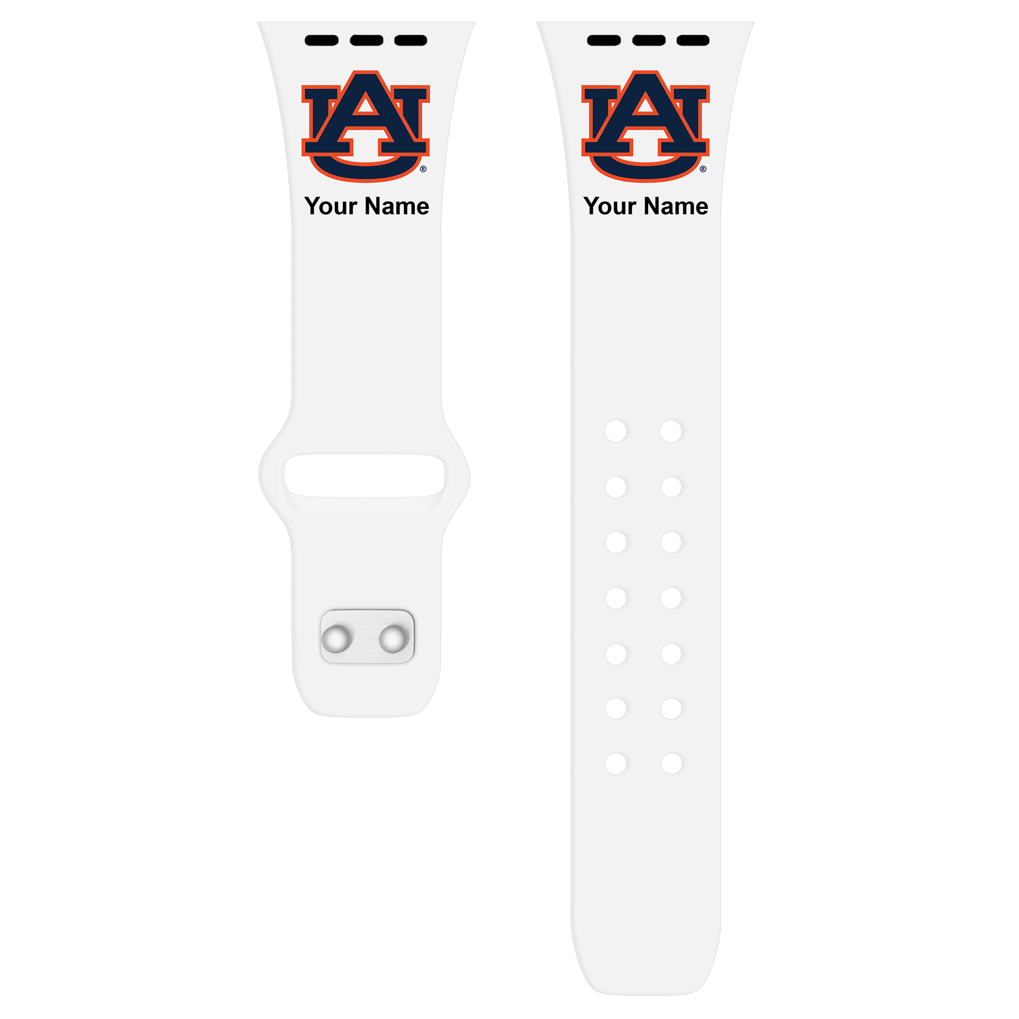 Auburn Tigers Personalized Silicone Apple Watch Band