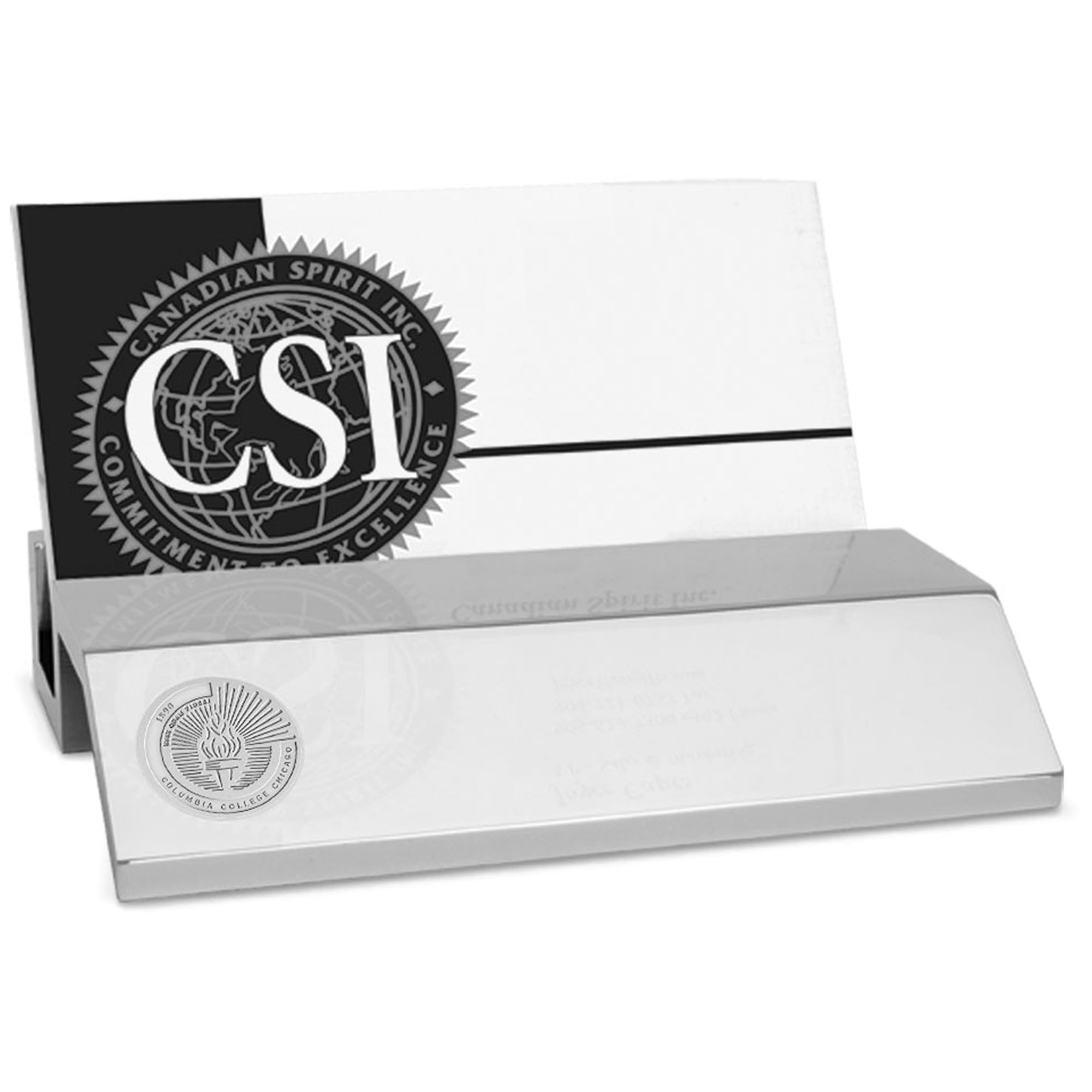 Columbia Renegades Silver Business Card Holder