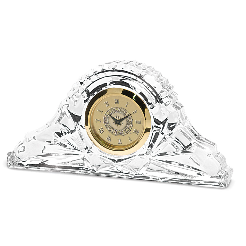 Gold Northern Kentucky University Norse Crystal Clock