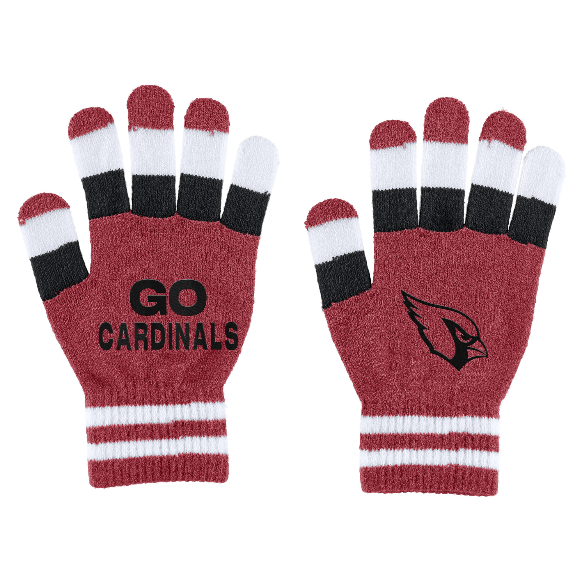 Women's WEAR by Erin Andrews Arizona Cardinals Striped Scarf & Gloves Set - Image 4