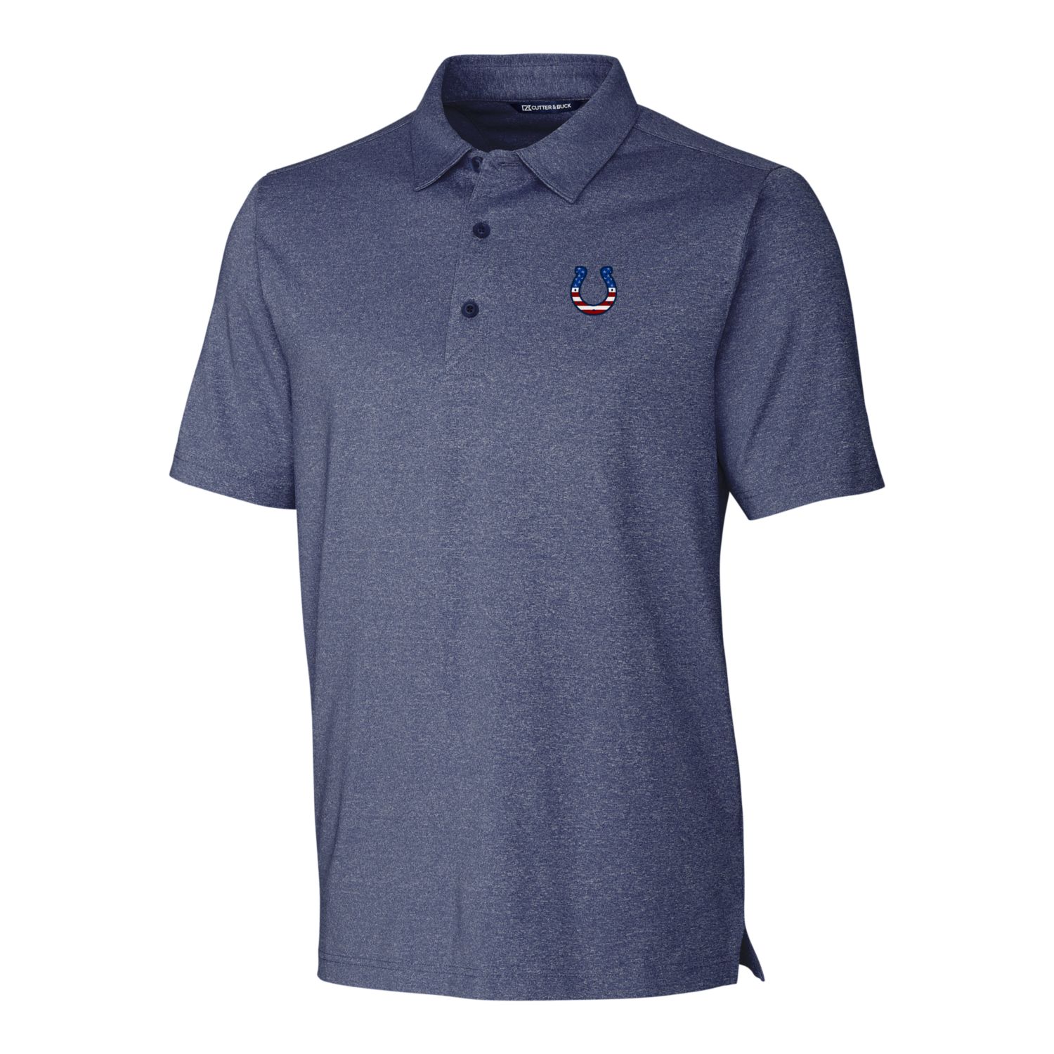 Men's Cutter & Buck Heathered Navy Indianapolis Colts Forge Stretch Polo - Image 3