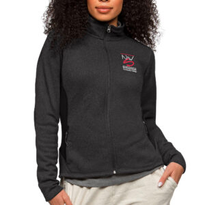 Women's Antigua Heathered Black Northwest-Shoals Community College Course Full-Zip Jacket