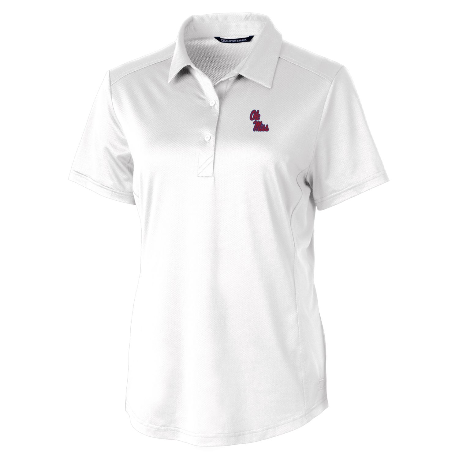 Women's Cutter & Buck White Ole Miss Rebels Prospect Textured Stretch Polo - Image 6