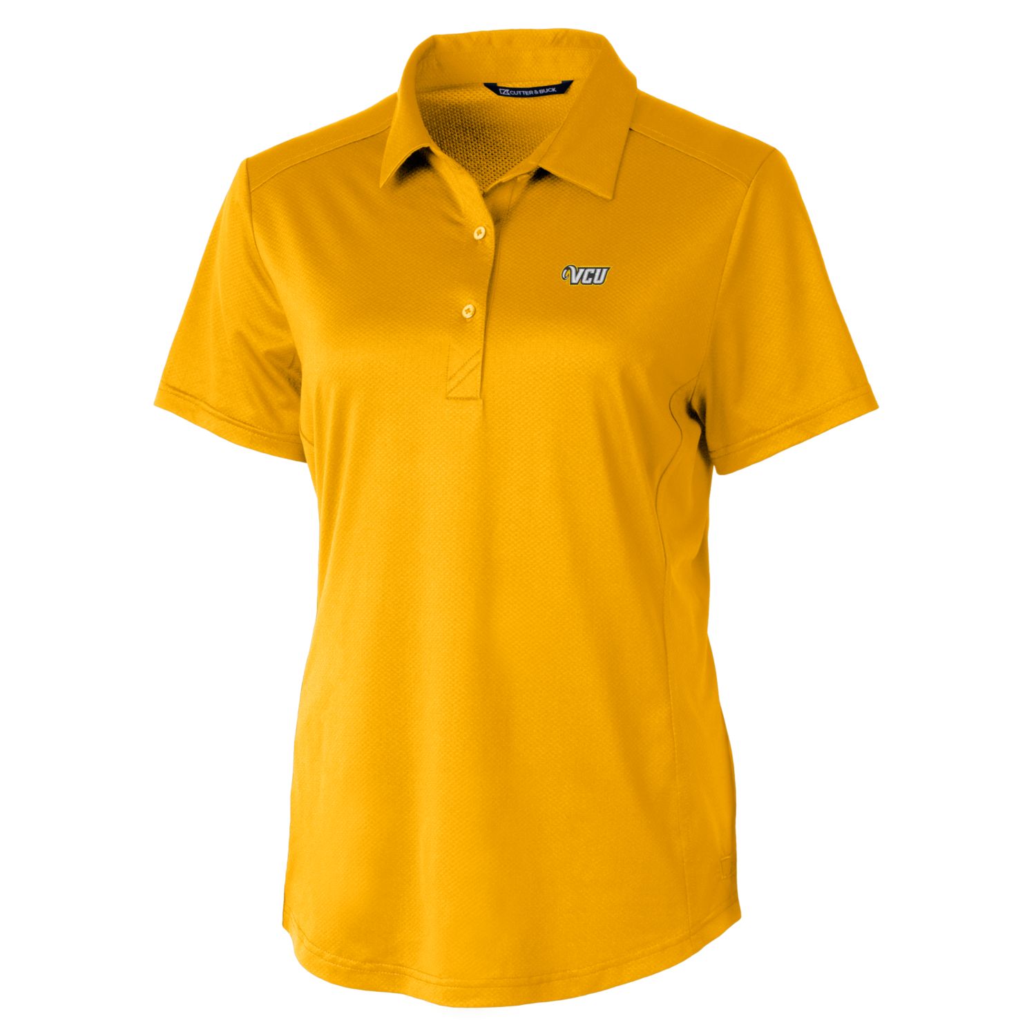 Women's Cutter & Buck Gold VCU Rams Prospect Textured Stretch Polo - Image 3