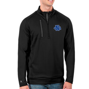 Men's Antigua Black North Georgia Nighthawks Generation Quarter-Zip Pullover Top