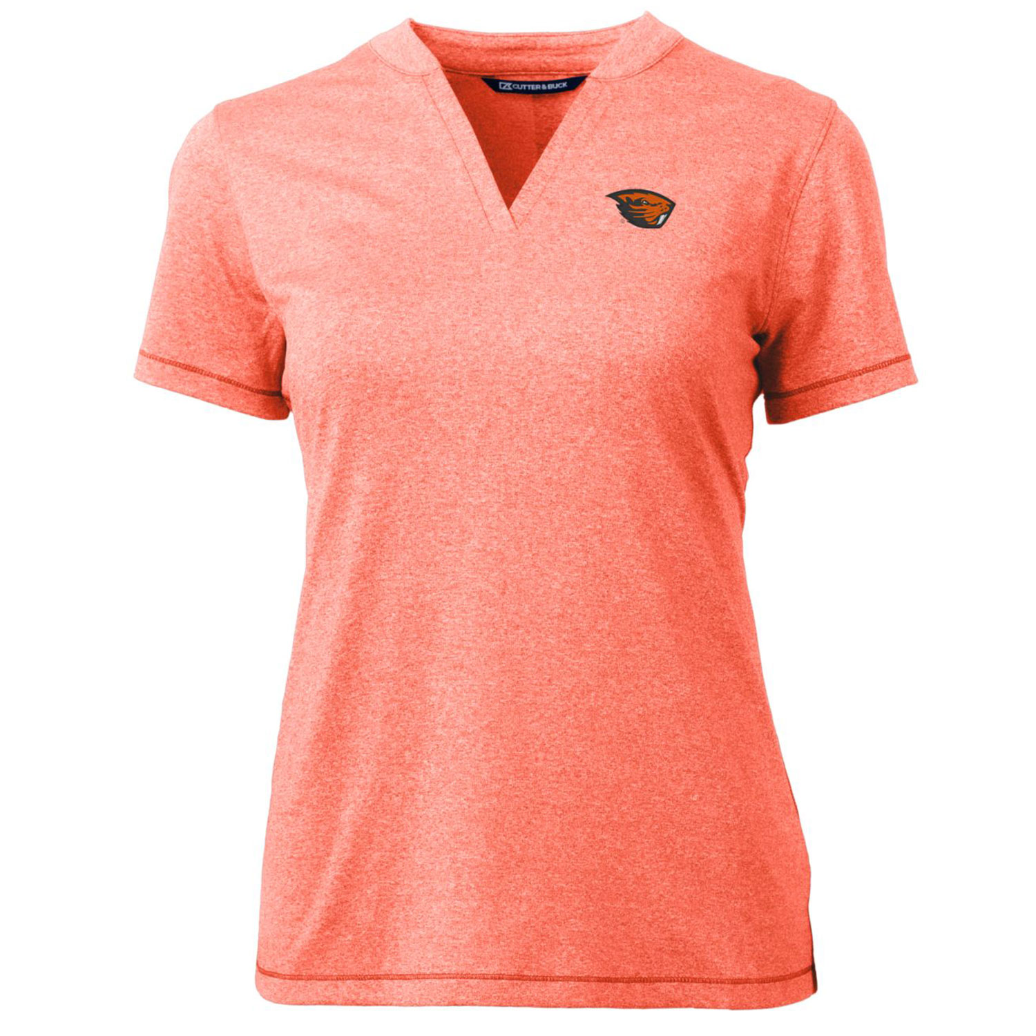 Women's Cutter & Buck Heather Orange Oregon State Beavers Forge Blade V-Neck Top - Image 6