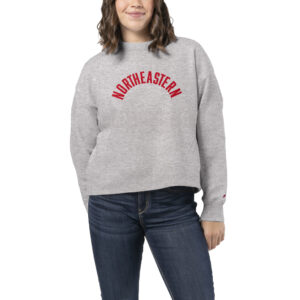Women's League Collegiate Wear Heather Gray Northeastern Huskies 1636 Boxy Sweatshirt