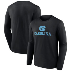 Men's Black North Carolina Tar Heels Lockup Team Long Sleeve T-Shirt