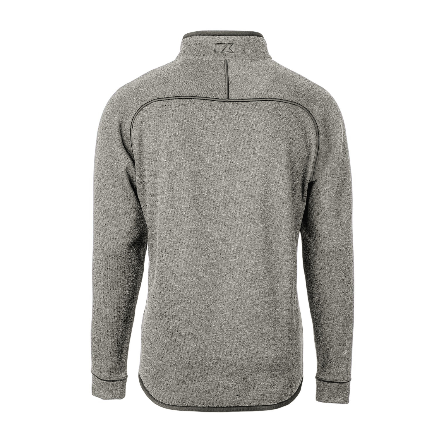 Men's Cutter & Buck Heather Gray New Orleans Saints Mainsail Sweater-Knit Big & Tall Half-Zip Pullover Jacket - Image 4