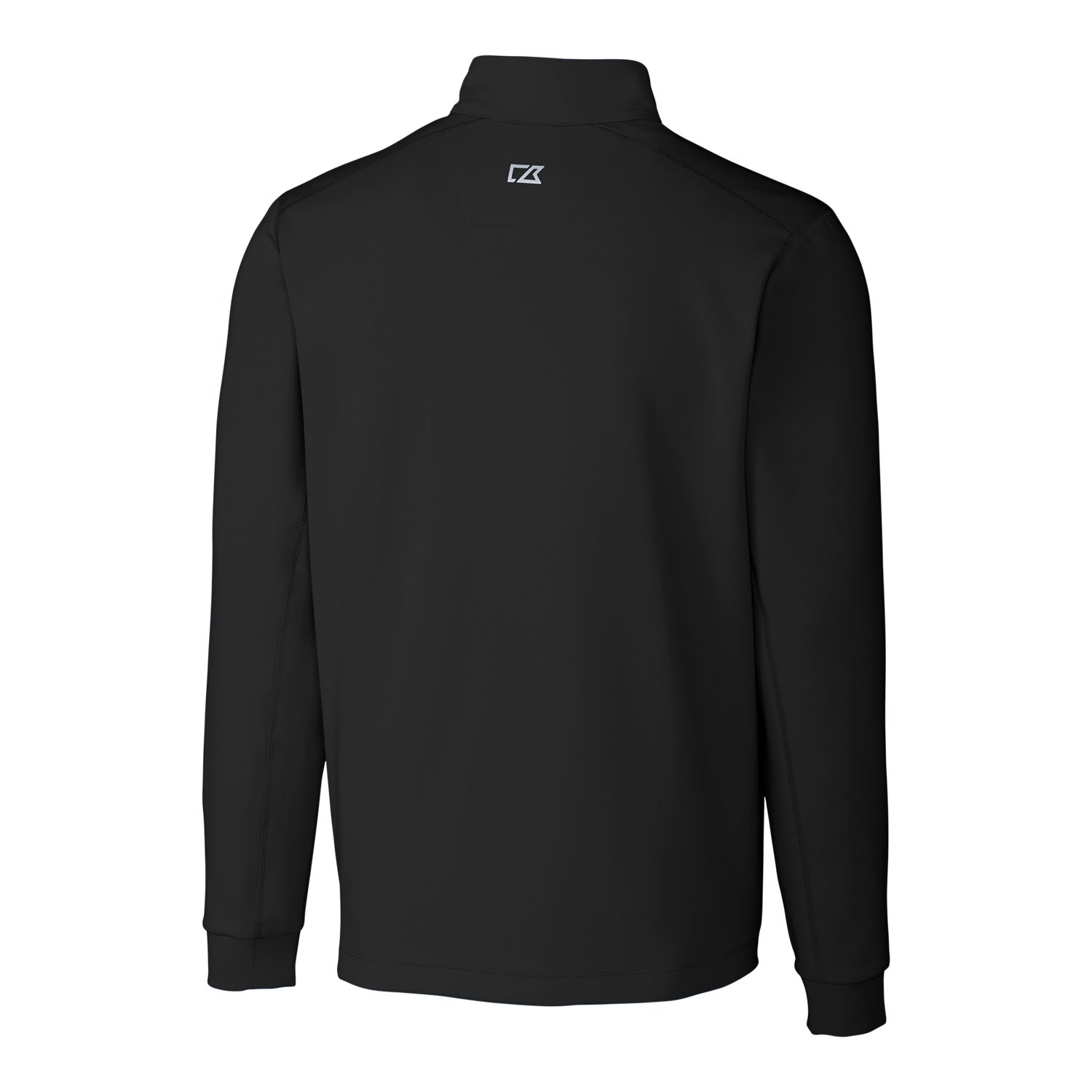 Men's Cutter & Buck Black San Francisco 49ers Throwback Logo Traverse Stretch Quarter-Zip Big & Tall Pullover Top - Image 7