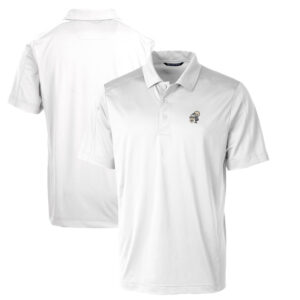 Men's Cutter & Buck White New Orleans Saints Throwback Logo Big & Tall Prospect Textured Stretch Polo