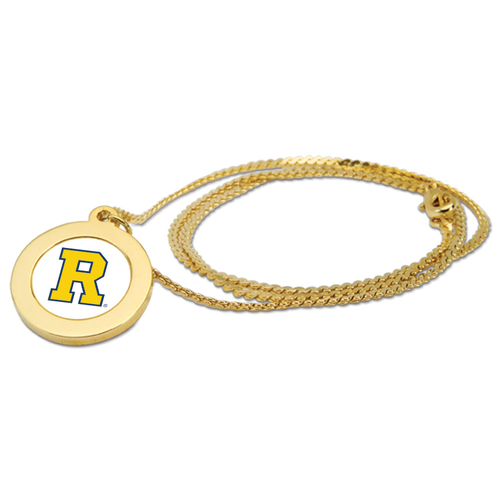 Women's Gold Rochester Yellow Jackets Logo Pendant Necklace