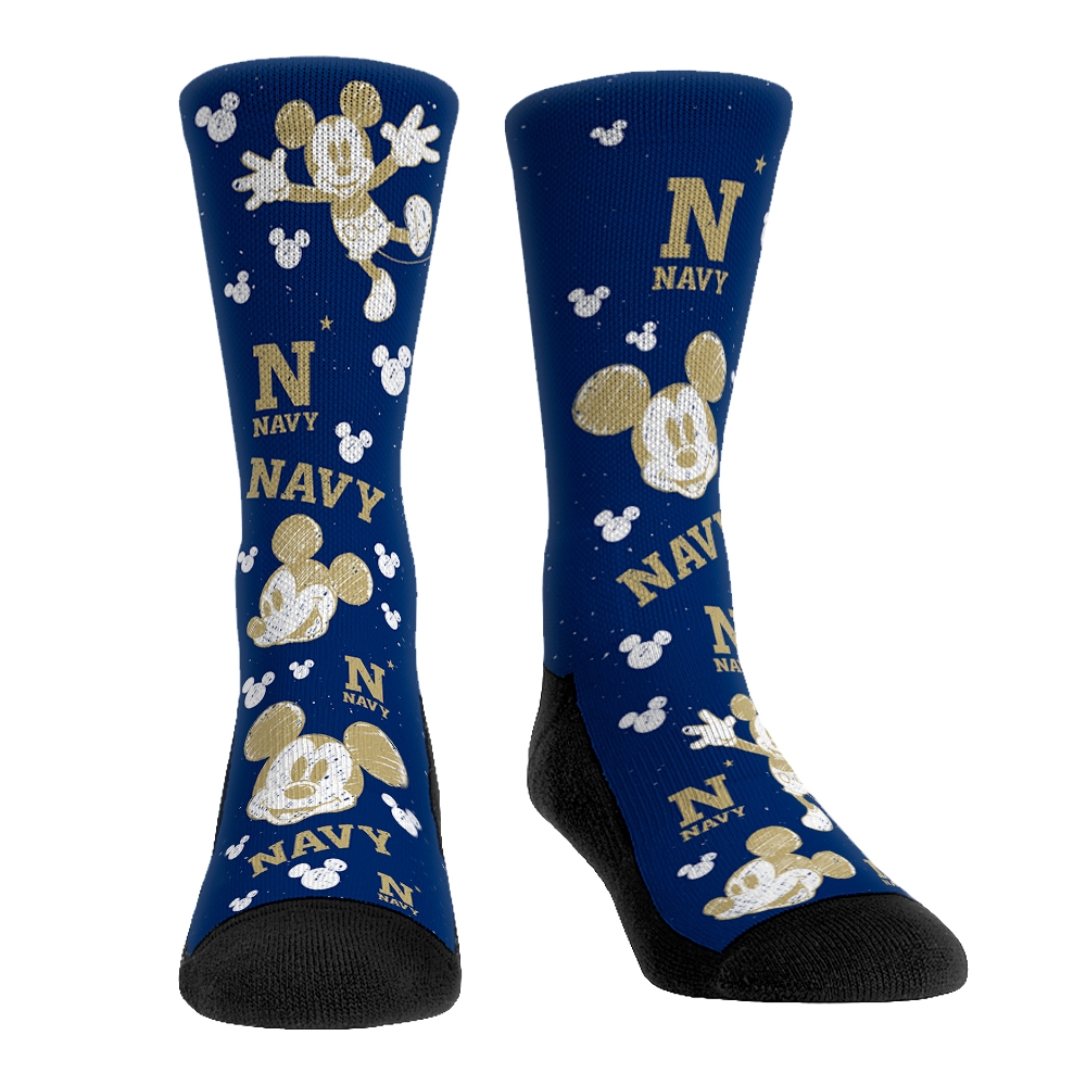 Unisex Rock Em Socks Navy Midshipmen Disney Three-Pack Crew Socks - Image 11