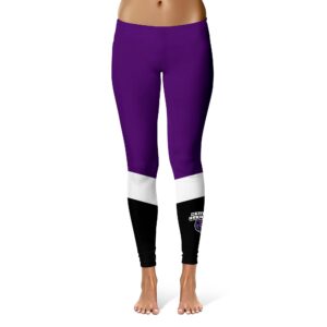 Women's Purple/Black Central Arkansas Bears Ankle Color Block Yoga Leggings