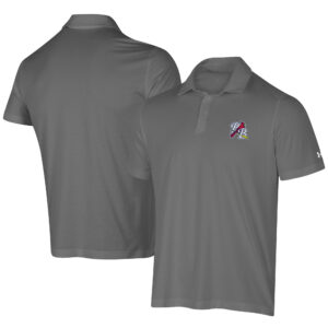 Men's Under Armour Gray Palm Beach Cardinals Tech Mesh Performance Polo