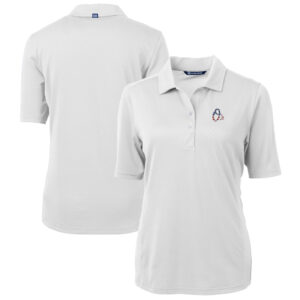 Women's Cutter & Buck White Baltimore Orioles Americana Logo DryTec Virtue Eco Pique Recycled Polo