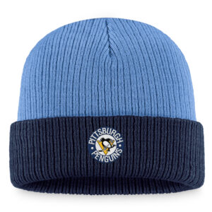 Men's Fanatics  Light Blue/Navy Pittsburgh Penguins Heritage Vintage Cuffed Knit Hat