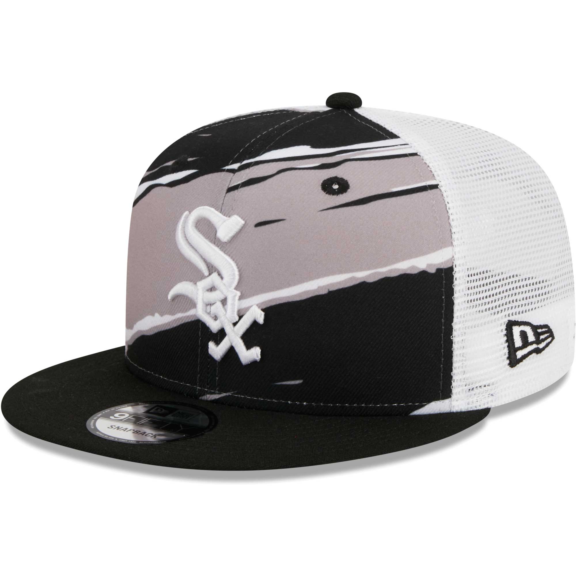 Men's New Era Black Chicago White Sox Tear Trucker 9FIFTY Snapback Hat - Image 7