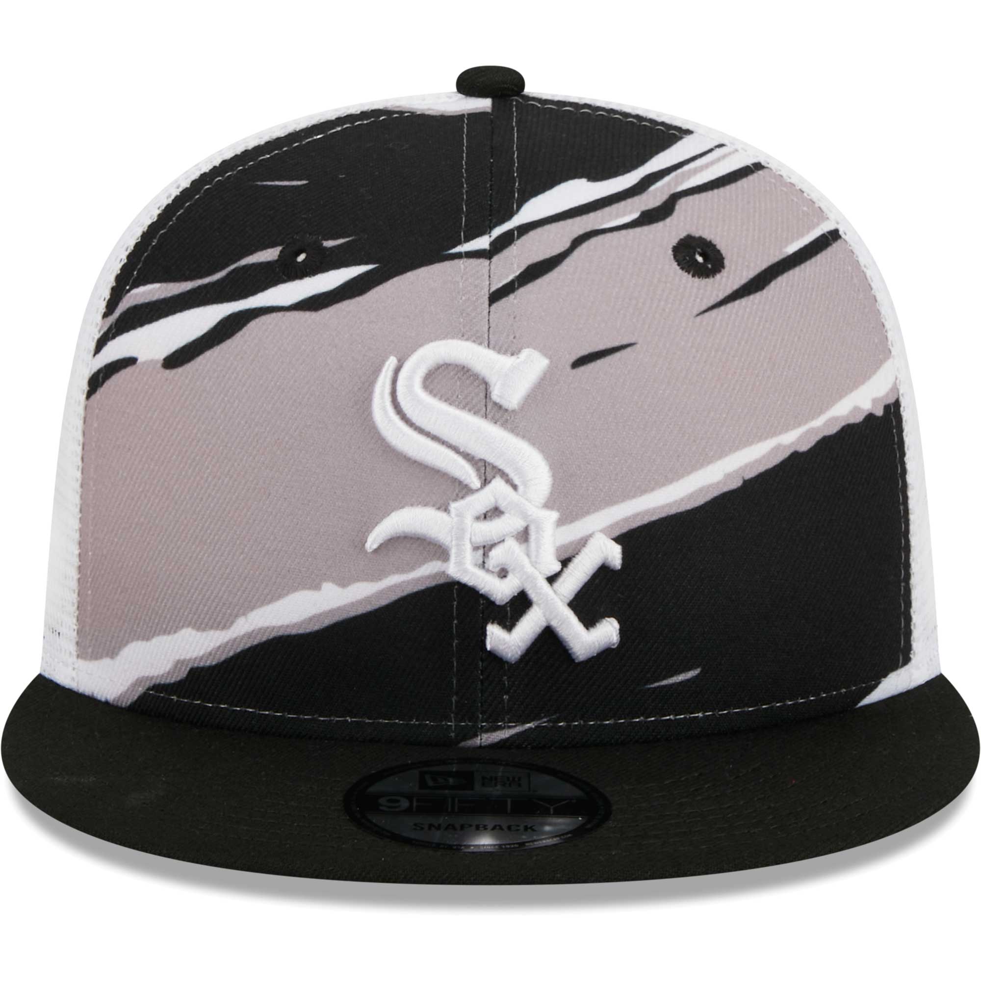 Men's New Era Black Chicago White Sox Tear Trucker 9FIFTY Snapback Hat - Image 8