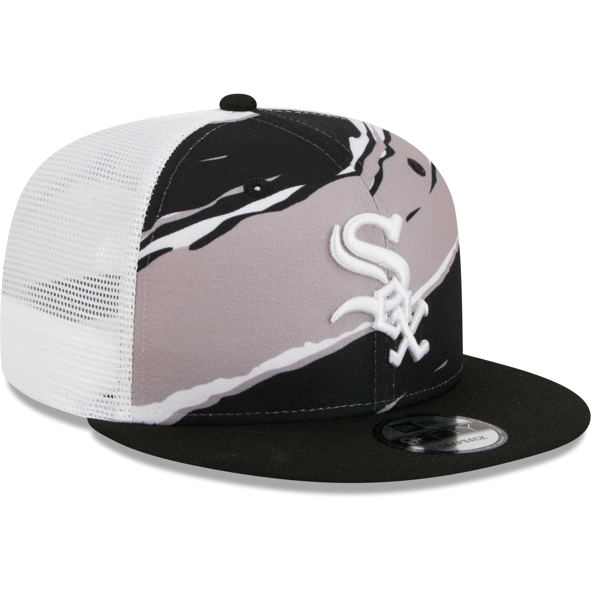 Men's New Era Black Chicago White Sox Tear Trucker 9FIFTY Snapback Hat - Image 4