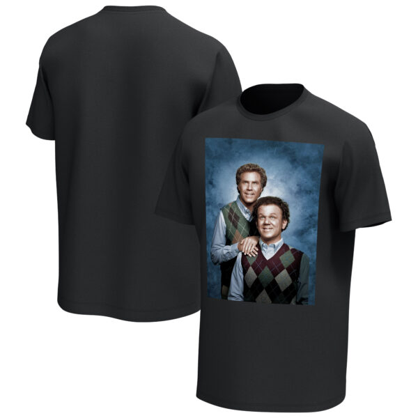Men's Black Step Brothers Portrait Graphic T-Shirt