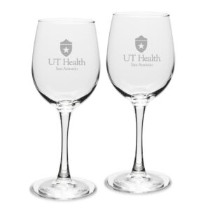 Texas Health San Antonio 12oz. Two-Piece Traditional White Wine Glass Set