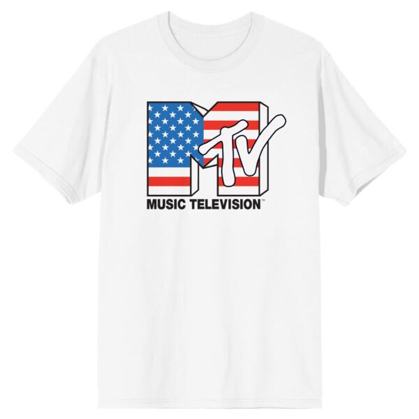 Unisex White MTV USA Logo T-Shirt