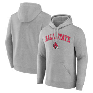 Men's Gray Ball State Cardinals Campus Pullover Hoodie