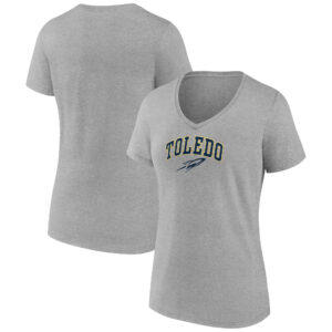 Women's Gray Toledo Rockets Campus V-Neck T-Shirt