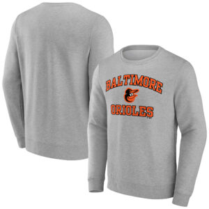 Men's Heather Gray Baltimore Orioles Heart & Soul Pullover Sweatshirt