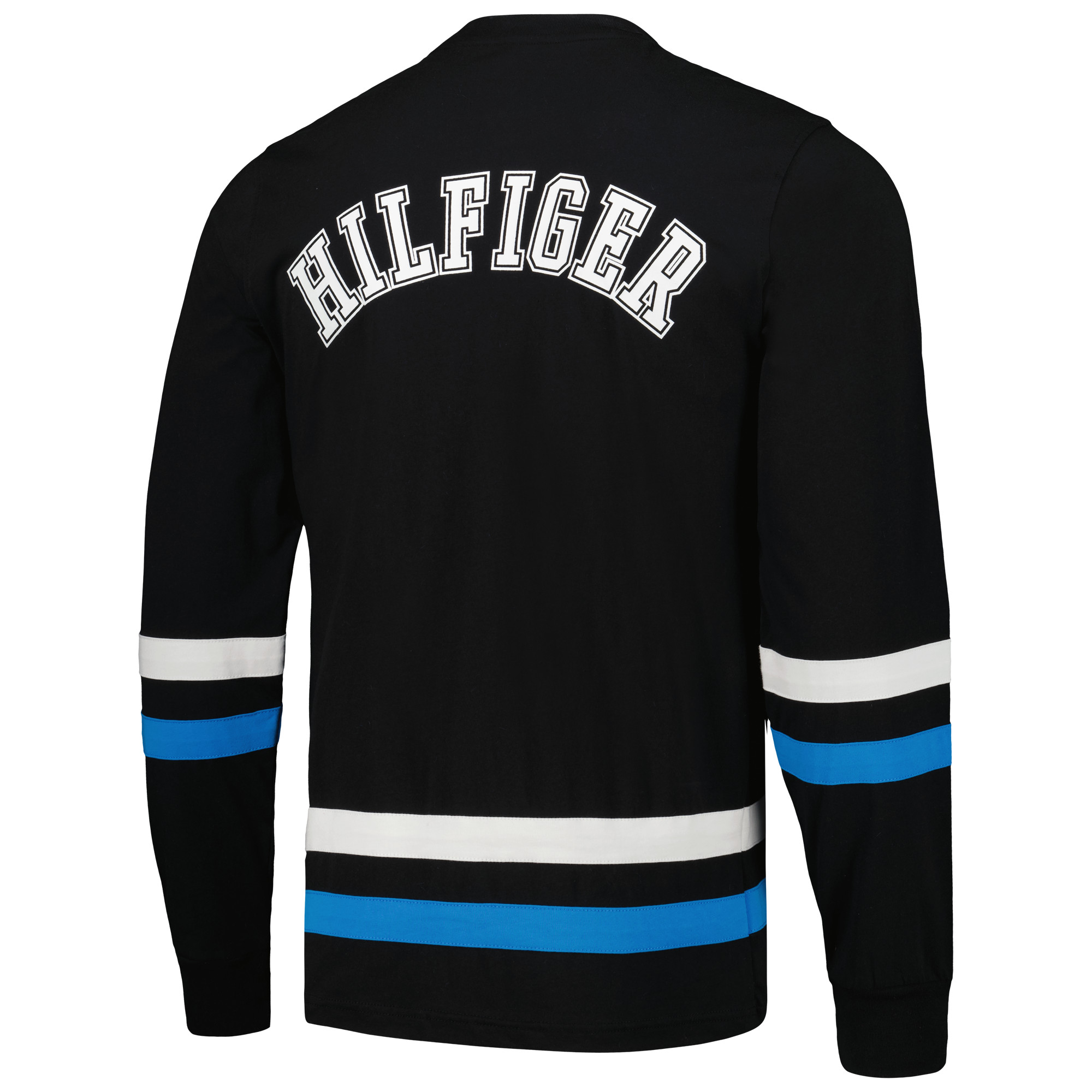 Men's Tommy Hilfiger Black/Blue Carolina Panthers Nolan Long Sleeve T-Shirt - Image 4