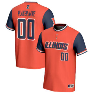 Youth GameDay Greats  Orange Illinois Fighting Illini NIL Pick-A-Player Lightweight Softball Jersey