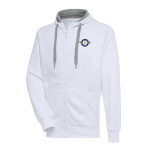 Men's Antigua  White Las Vegas Aviators Victory Full-Zip Hoodie