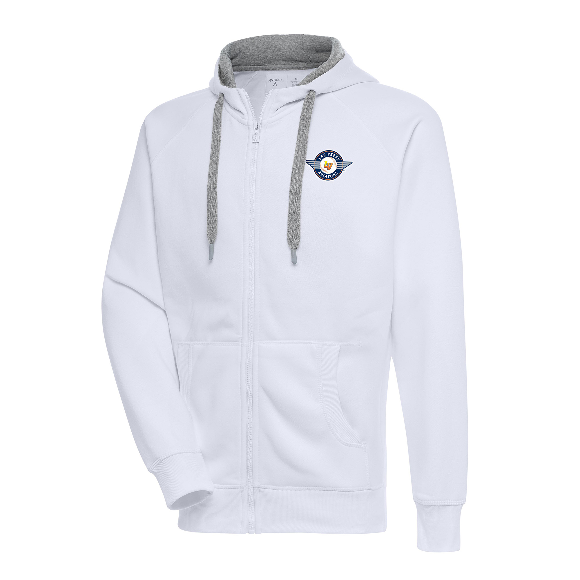 Men's Antigua White Las Vegas Aviators Victory Full-Zip Hoodie