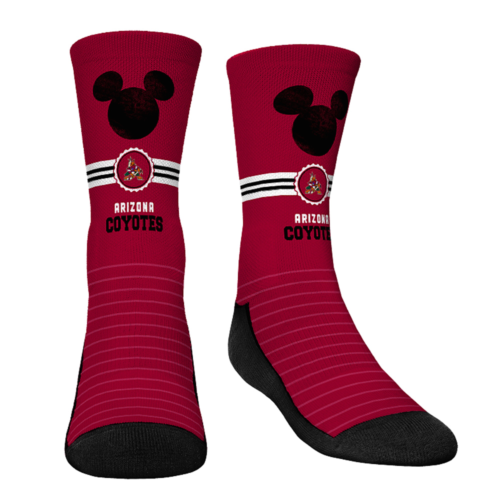 Youth Rock Em Socks Mickey Mouse Garnet Arizona Coyotes Three-Pack Crew Socks Set - Image 3