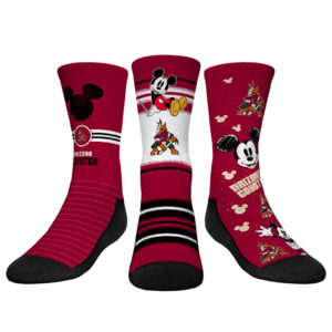 Youth Rock Em Socks Mickey Mouse Garnet Arizona Coyotes Three-Pack Crew Socks Set