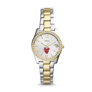 Women's Fossil  Silver/Gold Tampa Spartans Scarlette Mini Two-Tone Stainless Steel Watch